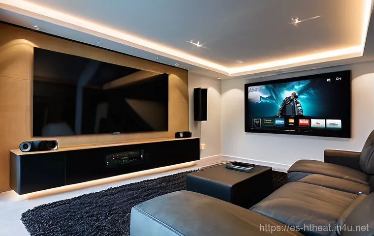 영화 감상을 위한 사운드 최적화 - Image Prompt 1: The Optimized Home Cinema**